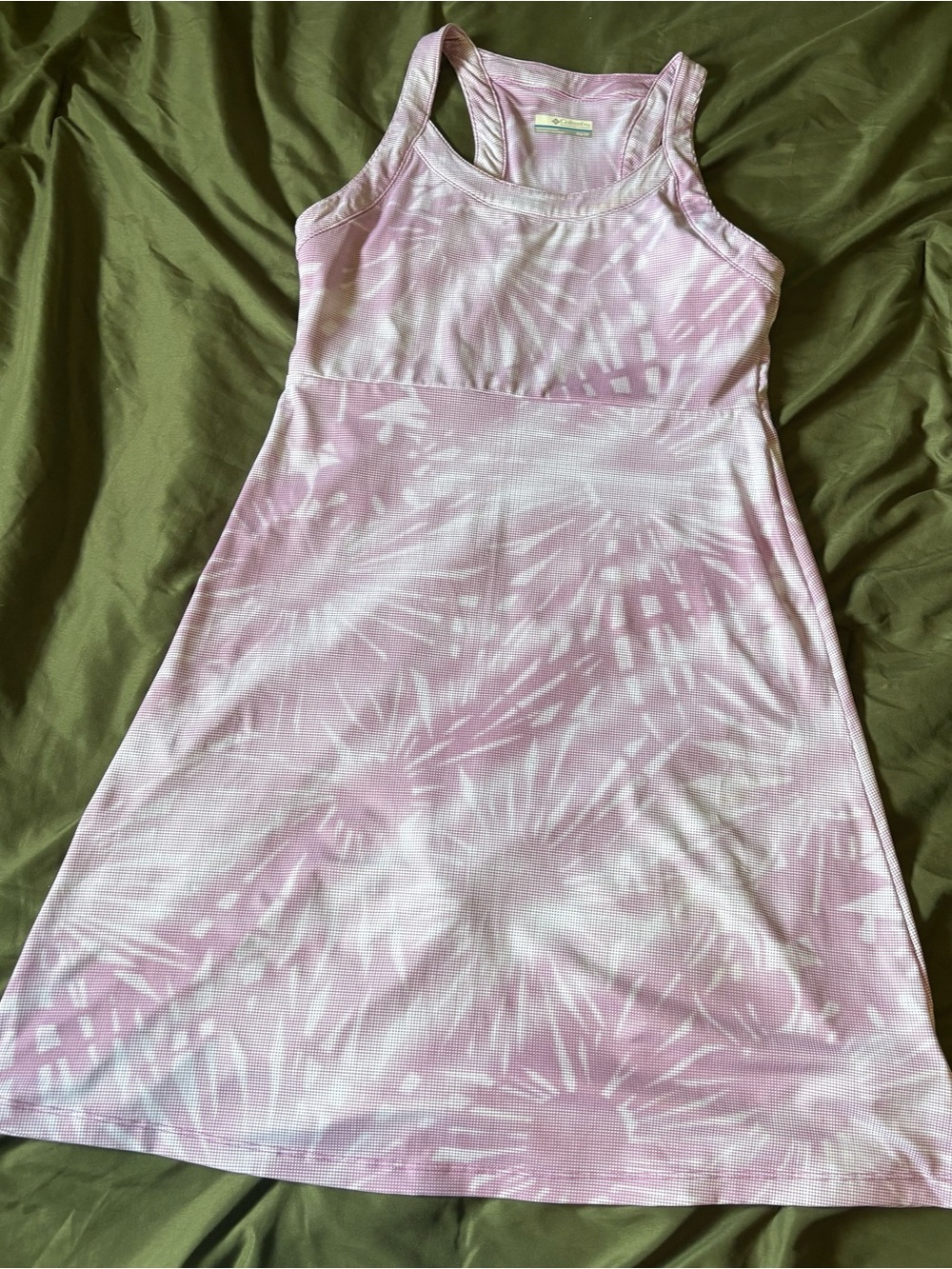Columbia Cold Bay Dress Women’s XS Purple Tie Dye Sunburst Athletic Sleeveless